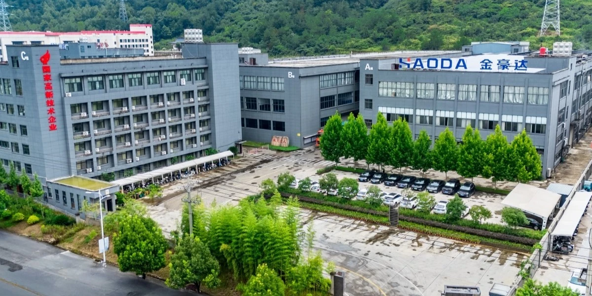 Aerial view of Jinhoda's intelligent manufacturing base in Lishui, Zhejiang, China. Aerial view of Jinhoda's intelligent manufacturing base in Lishui, Zhejiang, China.